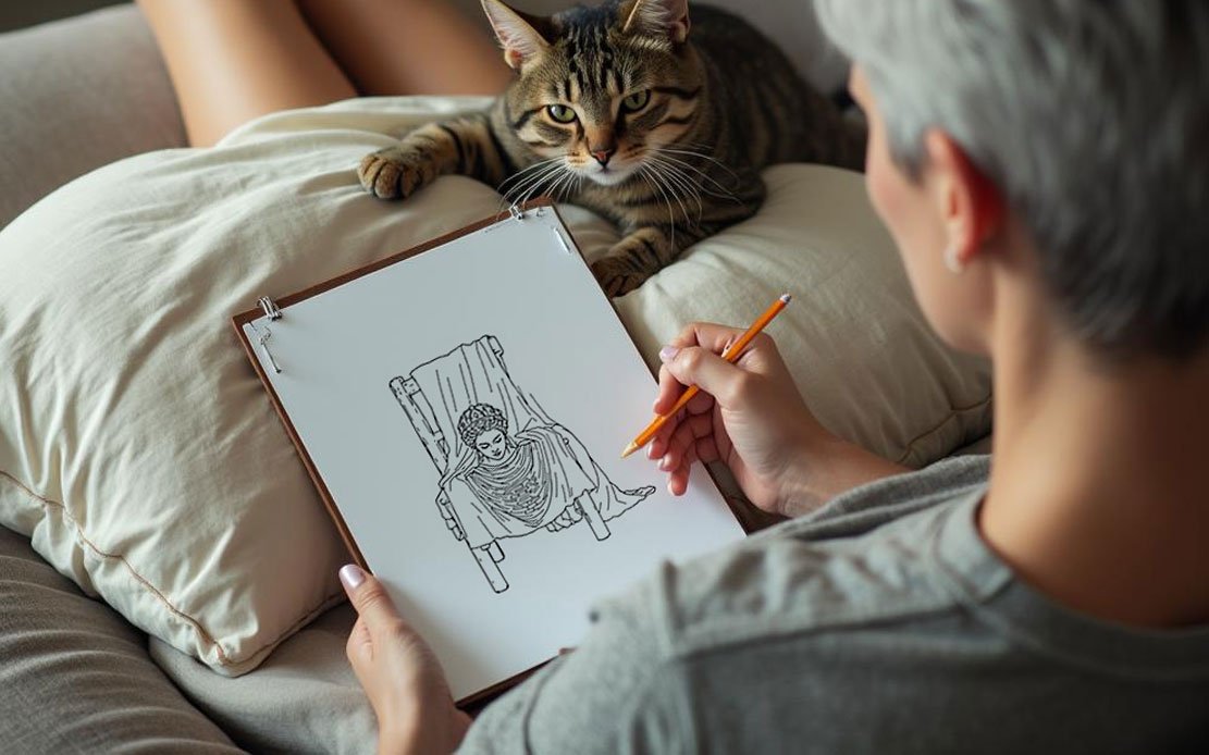 Line art sketching for The Potter’s Story narrative book launch updates story line art sketch